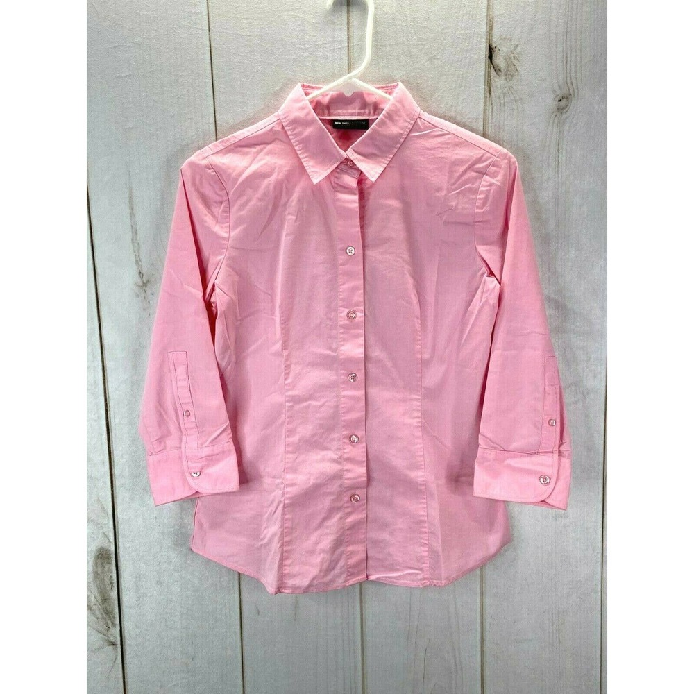 New York & Company Stretch Button Down 3/4 Sleeve